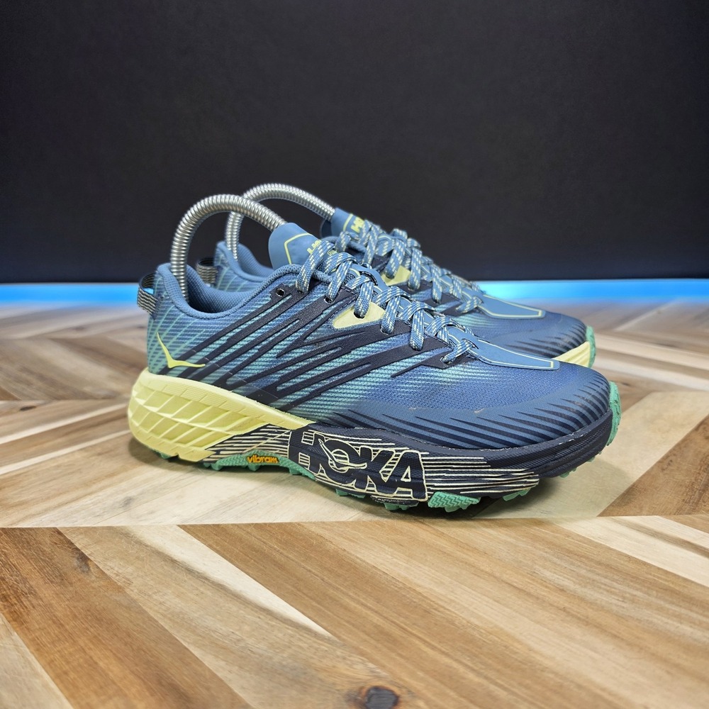 Hoka One One Speedgoat 4 Shoes Women's Size 6.5 Blue Trail Running Sneakers